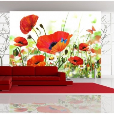 Fotomurale - Country poppies - 400x270