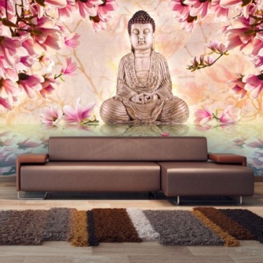 Fotomurale - Buddha e magnolia - 450x270