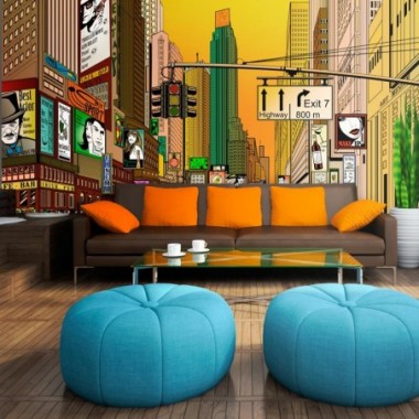 Fotomurale - New York: città piena di vita - 450x270
