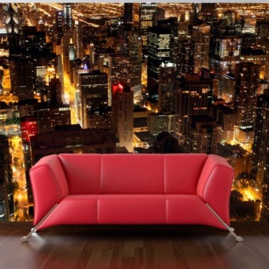 Fotomurale - Città di notte - Chicago, USA - 450x270