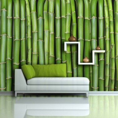 Fotomurale - Parete di bambù - 450x270