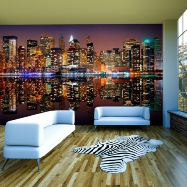 Fotomurale XXL - Gold reflections - NYC - 550x270