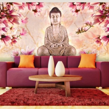 Fotomurale XXL - Buddha e magnolia - 550x270