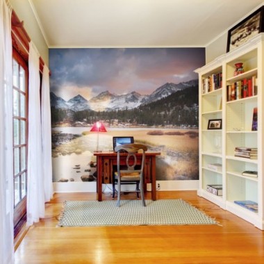 Fotomurale - Paesaggio primaverile in montagna -...