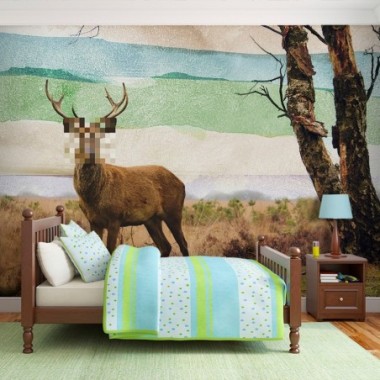 Fotomurale - Fuggiasco di bosco - 350x270