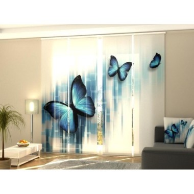 Tende a Pannello Scorrevoli  Farfalle Blu 300x60