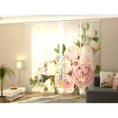 Tende a Pannello Scorrevoli  Delicate Rose Estive...