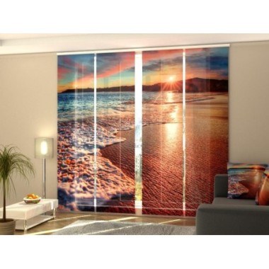 Tende a Pannello Scorrevoli  Tramonto sulle Onde 245x60