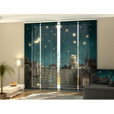 Tende a Pannello Scorrevoli  Gatto sul Tetto 245x60