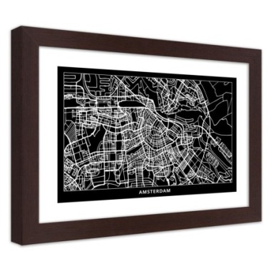 Quadro con cornice, Carta della cittÃ  Amsterdam -...