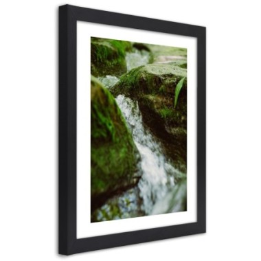 Quadro con cornice, Fiume impetuoso - 20x30