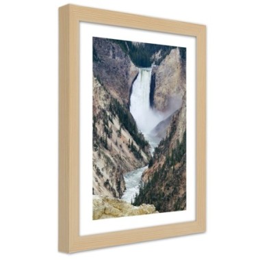 Quadro con cornice, Grande cascata in montagna - 20x30