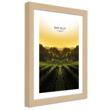 Quadro con cornice, Vigneti nella Napa Vallley - 20x30