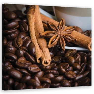 Quadro su tela, Anya Star and Coffee - 30x30