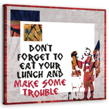 Quadro su tela, Banksy Son Punk e Madre - 30x30