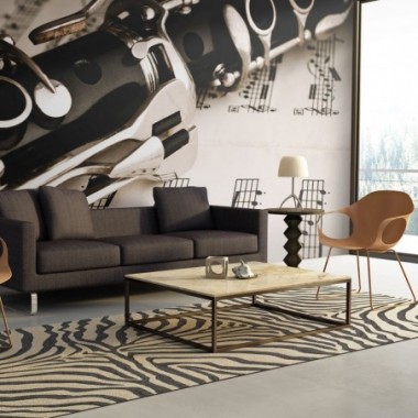 Fotomurale - Clarinetto e note musicali - 350x270