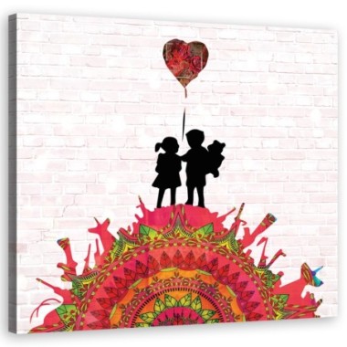 Quadro su tela, Banksy Children on Weapons - 40x40