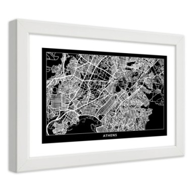 Quadro con cornice, Carta della cittÃ  di Atene - 45x30