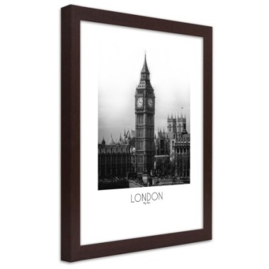 Quadro con cornice, Il leggendario Big Ben - 30x45