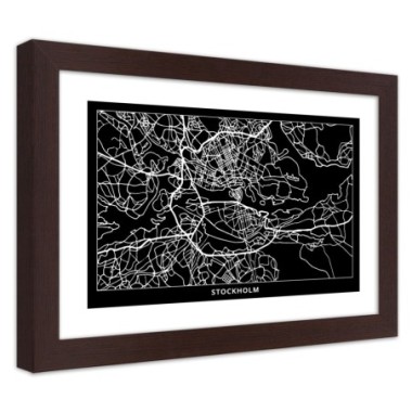 Quadro con cornice, Carta della cittÃ  di Stoccolma...