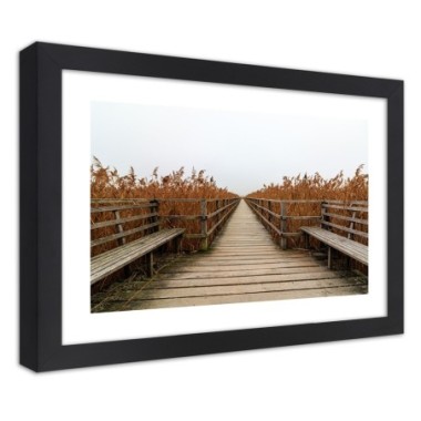 Quadro con cornice, Ponte lungo - 45x30