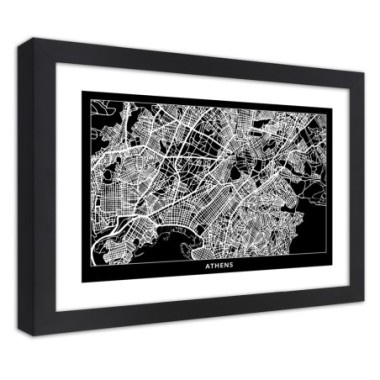 Quadro con cornice, Carta della cittÃ  di Atene - 45x30