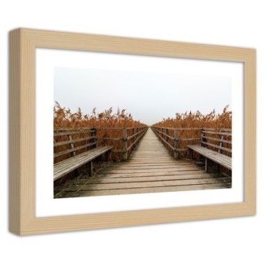 Quadro con cornice, Ponte lungo - 45x30