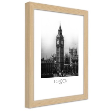 Quadro con cornice, Il leggendario Big Ben - 30x45