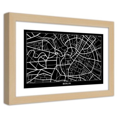 Quadro con cornice, Carta della cittÃ  di Berlino -...