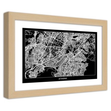 Quadro con cornice, Carta della cittÃ  di Atene - 45x30