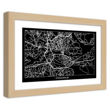 Quadro con cornice, Carta della cittÃ  di Stoccolma...