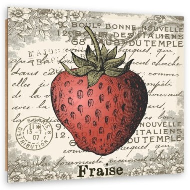 Quadro deco panel, Strawberry Vintage - 30x30