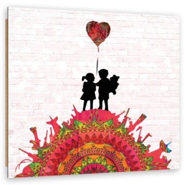 Quadro deco panel, Banksy Children on Weapons - 30x30