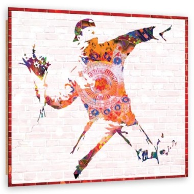 Quadro deco panel, Banksy Flower Thrower - 40x40