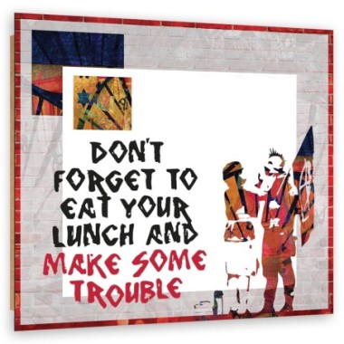 Quadro deco panel, Banksy Son Punk e Madre - 40x40