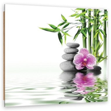 Quadro deco panel, Zen giardino acquatico - 40x40