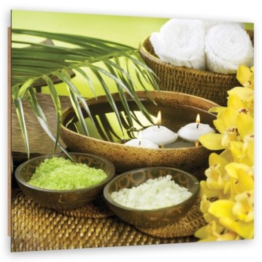 Quadro deco panel, Fiori Palm Candle Zen - 40x40