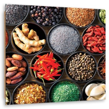 Quadro deco panel, Spezie di cibo e cucina - 30x30