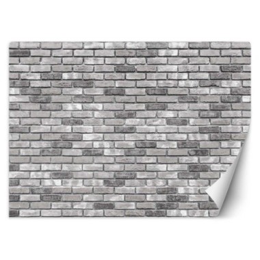 Carta Da Parati, Muro di mattoni grigio - 100x70