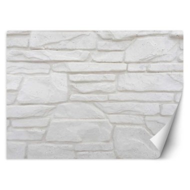 Carta Da Parati, Muro di pietra bianca in mattoni -...