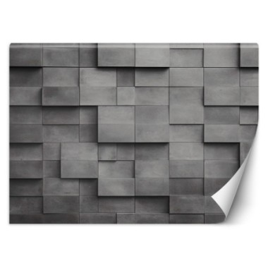Wallpaper, Concrete cube wall 3D - 100x70