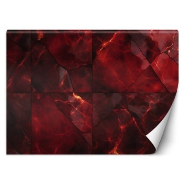 Wallpaper, Red marble 3D - 100x70