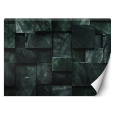 Wallpaper, Green cube wall 3D - 100x70