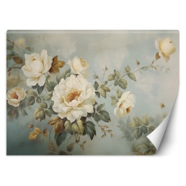 Wallpaper, Spring Flowers Vintage - 100x70