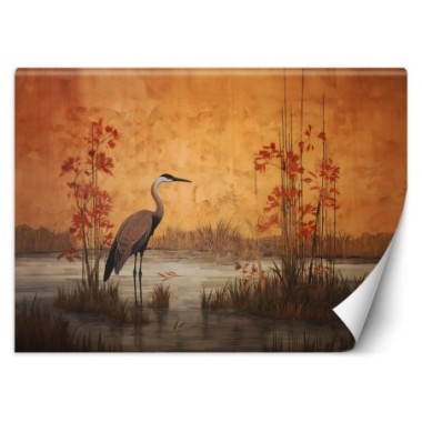 Wallpaper, Oriental crane - 100x70