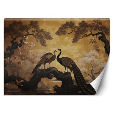 Wallpaper, Peacock Bonsai Tree - 100x70