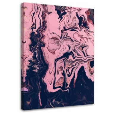 Stampa su tela, Astrazione dipinta di rosa - 40x60