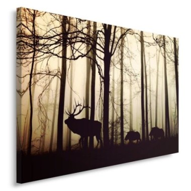 Stampa su tela, Animali nella foresta - 60x40