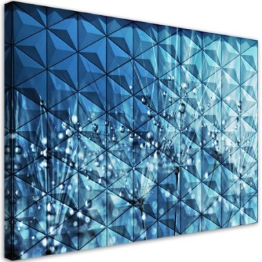 Quadro su tela, Dente di leone in gocce di rugiada -...