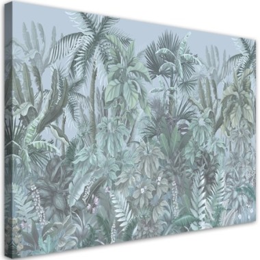 Quadro su tela, Foglie e alberi tropicali - 60x40